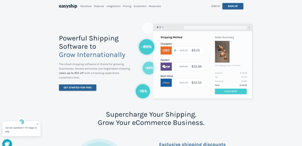 EasyShip Fulfillment Service Website Screenshot